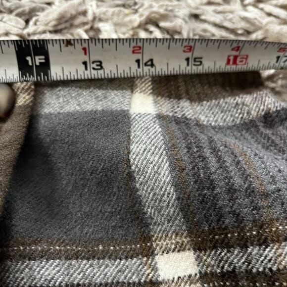 Vintage Eddie Bauer Blanket Wrap Maxi Skirt Brown Tartan Plaid Wool Western 10 - Picture 6 of 6